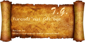 Turcsányi Gábor névjegykártya