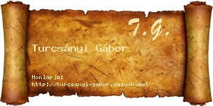 Turcsányi Gábor névjegykártya