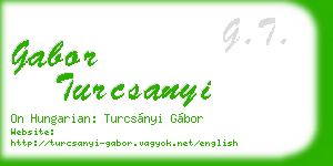 gabor turcsanyi business card