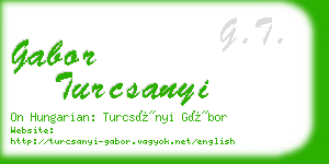 gabor turcsanyi business card